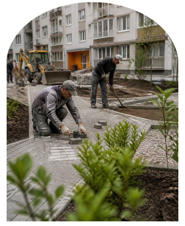 Благоустройство двора многоквартирного дома в Орске