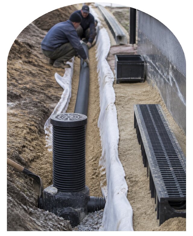 Монтаж ливневой канализации на участке под ключ в Орске